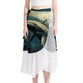 thumbnail image 1 of Whale Chic Chiffon Summer Dress: Beach Skirt with Polyester Straps, 1 of 6