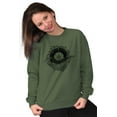 thumbnail image 1 of Whale Compass Free Spirit Animal Women Crewneck Sweatshirt Brisco Brands S, 1 of 6