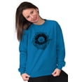 thumbnail image 1 of Whale Compass Free Spirit Animal Women Crewneck Sweatshirt Brisco Brands S, 1 of 6