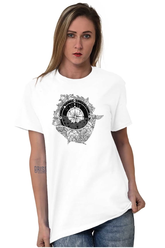 Whale Compass Free Spirit Animal Women's Plus Size Graphic Tee Brisco Brands 2X