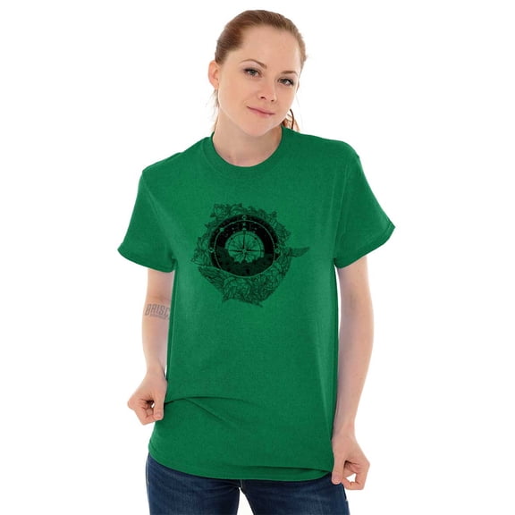 Whale Compass Free Spirit Animal Women's Plus Size Graphic Tee Brisco Brands 2X
