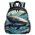 thumbnail image 1 of Whale Cute Printed Backpack with Adjustable Shoulder Strap, Large Capacity, Lightweight, 1 of 6