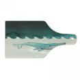 thumbnail image 1 of Whale Cutting Board, Fish Swimming in the Ocean Pattern Underwater Submarine Illustration, Decorative Tempered Glass Cutting and Serving Board, Wine Bottle Shape, Petrol Blue Turquoise, by Ambesonne, 1 of 5