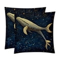 thumbnail image 1 of Whale Decorative Bed Pillow Covers Throw Pillows Set with Unique Patterns for all Occasions - 16x16, 18x18, 20x20 inches - 2 Pack Pillow Inserts Included, 1 of 6