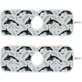 thumbnail image 1 of Whale and Decorative Plants 2PCS Faucet Absorbent Mat Kitchen Faucet Sink Splash Guard Microfiber Cloth Faucet Splash Catcher Water Absorbent Mat Behind Faucet, Faucet Mat for Kitchen Sink 30x5in, 1 of 7