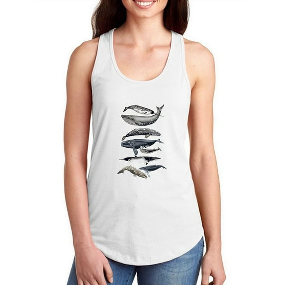 Whale Display Ii. Racerback Tank Women -Naomi McCavitt Designs, Female x-Large