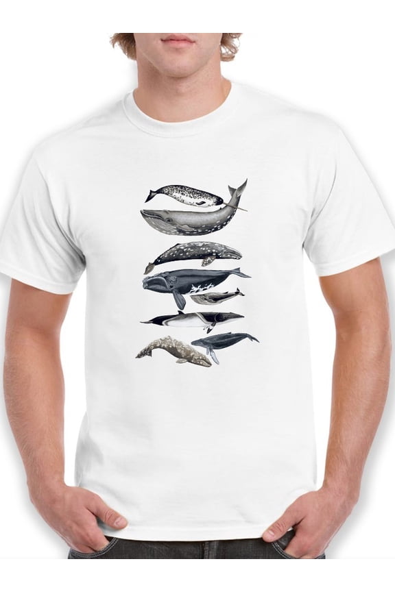 Whale Display Ii. T-Shirt Men -Naomi McCavitt Designs, Male Small