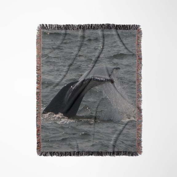 Whale Diving, Woven Blanket