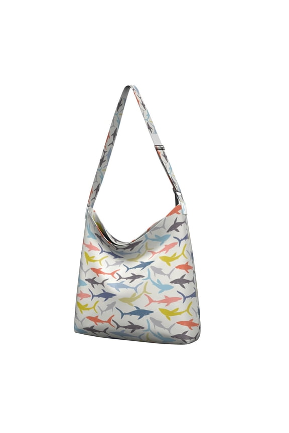 Whale & Dolphin Nautical Tote Bag - Minimalist Spacious Work Bag with Multi-Pocket Design for Professionals