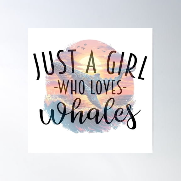 Whale Dreamscapes: A Sunset Leap Poster Wall Art, Modern Wall Decor For Living Room Bedroom, 24x24 UNFRAMED