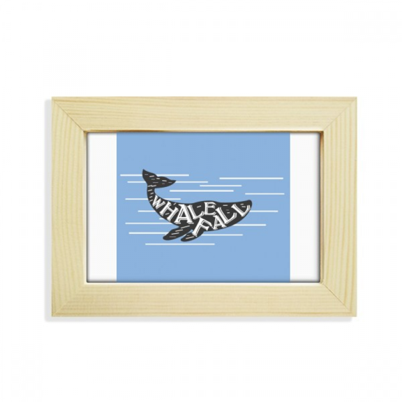 Whale Drop Outline Swimng Desktop Decorate Photo Frame Picture Art Painting 5x7 inch
