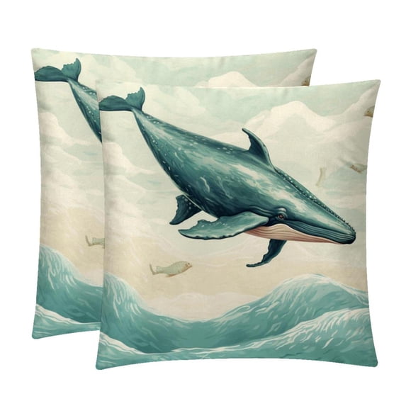 Whale Exclusive Velvet Throw Pillow Inserts Set of 2 with Unique Patterns - 16x16, 18x18, 20x20 Inches for Pillow Covers and Decorative Pillows for Home