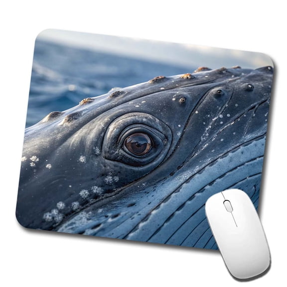 Whale Eye Close Up Mouse Pad Low Profile Gaming Mat
