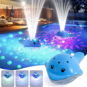 FlareMore Floating Pool Lights Fountain,4400mAh Rechargeable LED Floating Pool Lights with Color Changing RGB Modes,Waterproof Solar Floating Pool Lights for Pool Party,Pond,Garden & Backyard