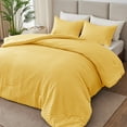 thumbnail image 1 of Whale Flotilla 2-Piece Jacquard Braid Ultra Soft Twin Comforter Set, Luxury Reversible Microfiber Comforters Twin Size Bedding Set with Pillowcase, Lightweight Duvet for All Seasons, Yellow, 1 of 10