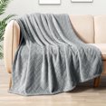 thumbnail image 1 of Whale Flotilla Breathable Fleece Throw Blanket for Couch Sofa(50x65 Inch), Super Soft Fuzzy Blankets for All Season, Lightweight and Fluffy, Light Grey(Leaf), 1 of 8
