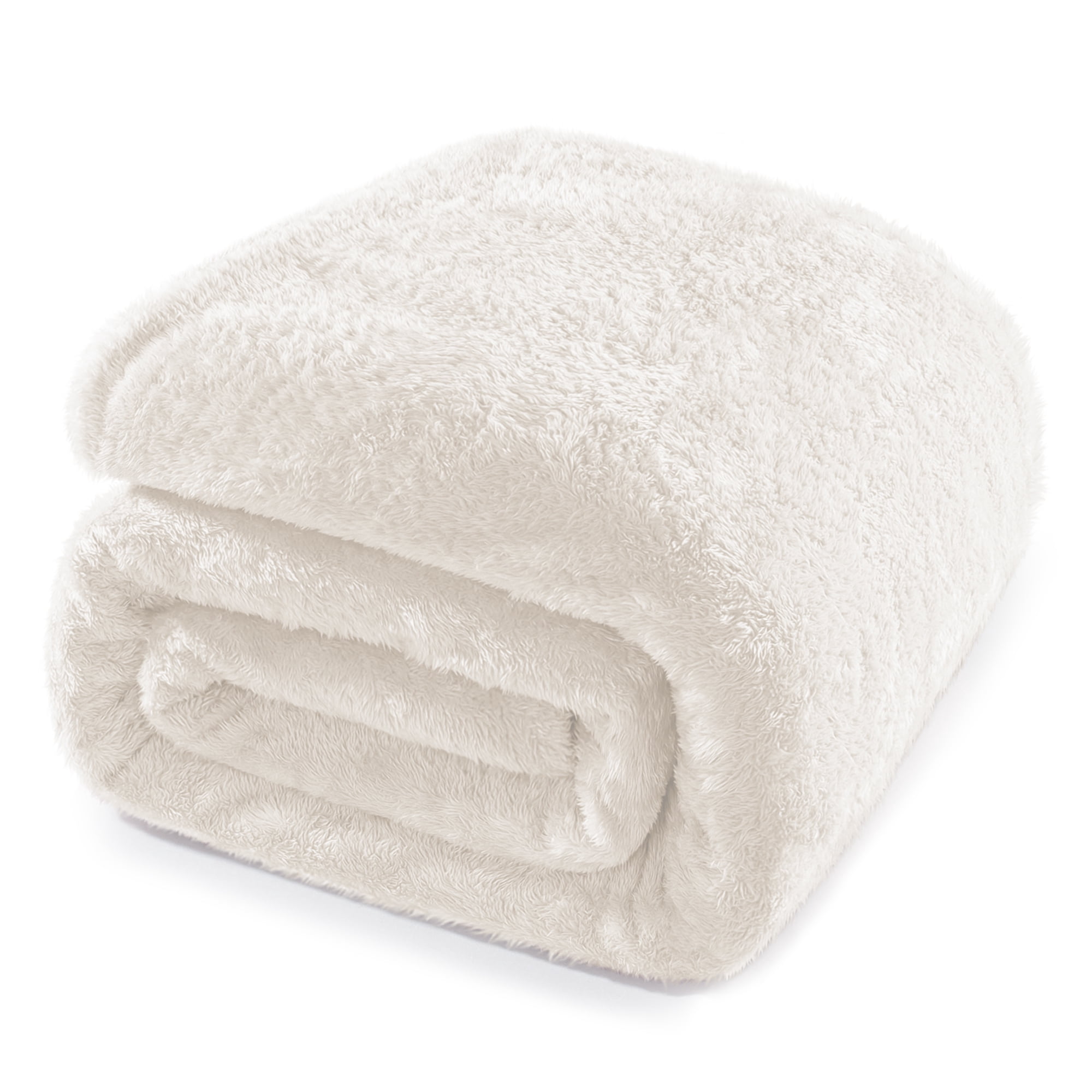 Whale Flotilla Fleece Super Plush and Soft 300GSM White Fluffy and Lightweight Bed Blanket, King