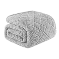 thumbnail image 1 of Whale Flotilla Fuzzy Fleece Twin Size Blanket for Bed, Soft Fluffy Jacquard Waffle Blankets for All Season, Lightweight and Warm, 60x80 Inch, Light Grey, 1 of 11