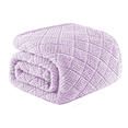thumbnail image 1 of Whale Flotilla Fuzzy Fleece Twin Size Blanket for Bed, Soft Fluffy Jacquard Waffle Blankets for All Season, Lightweight and Warm, 60x80 Inch, Lilac, 1 of 7