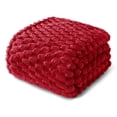 thumbnail image 1 of Whale Flotilla 90"x 104" King Size Blanket for Bed with Expanded 3D-Jacquard Pattern, Fuzzy Soft Cozy Exquisite Blankets or All Season, Warm and Fluffy, Red, 1 of 10