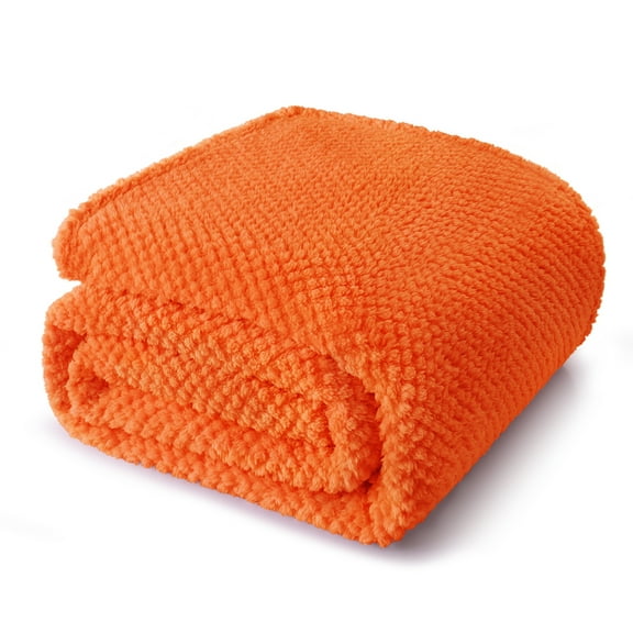 Whale Flotilla King Size Fuzzy Fleece Blanket, 90"x104" Fluffy Warm Soft Jacquard Bed Blankets for Fall Winter, Lightweight and Cozy, Burnt Orange