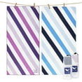 thumbnail image 1 of Whale Flotilla Microfiber Oversized Beach Towel, 2 Pack Quick Dry Beach Towel Sand Free Cooling Travel Camp Pool Towel Set, Super Absorbent and Portable, Blue and Purple 35x70 Inch, 1 of 8