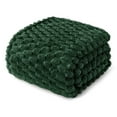 thumbnail image 1 of Whale Flotilla 90"x 90" Queen Size Blanket for Bed with Expanded 3D-Jacquard Pattern, Fuzzy Soft Cozy Exquisite Blankets or All Season, Warm and Fluffy, Emerald Green, 1 of 10
