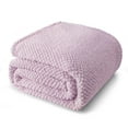 thumbnail image 1 of Whale Flotilla Queen Size Fuzzy Fleece Blanket, 90"x90" Fluffy Warm Soft Jacquard Bed Blankets for Fall Winter, Lightweight and Cozy, Lilac, 1 of 11