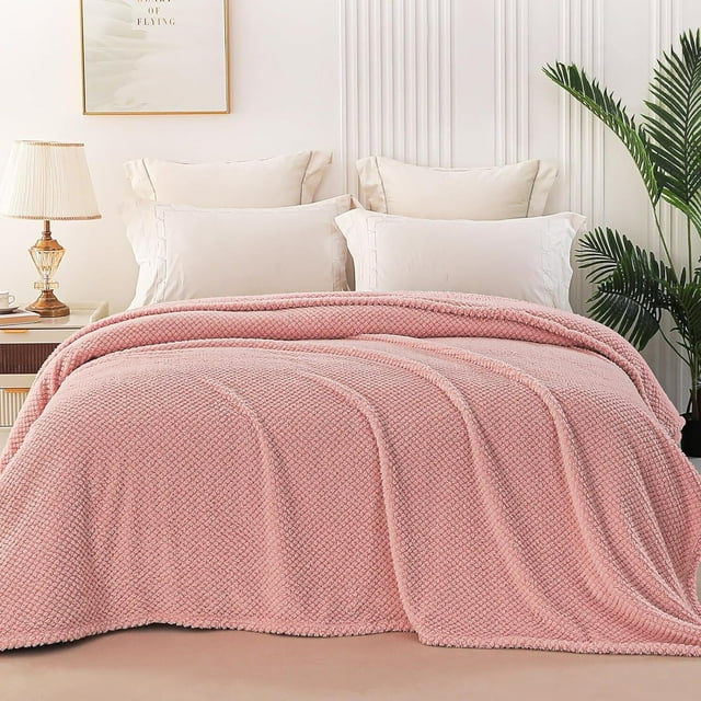 Whale Flotilla Queen Size Fuzzy Fleece Blanket, Fluffy Warm Soft