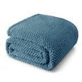 thumbnail image 1 of Whale Flotilla Twin Size Fuzzy Fleece Blanket, 60"x80" Fluffy Warm Soft Jacquard Bed Blankets for Fall Winter, Lightweight and Cozy, Slate Blue, 1 of 11