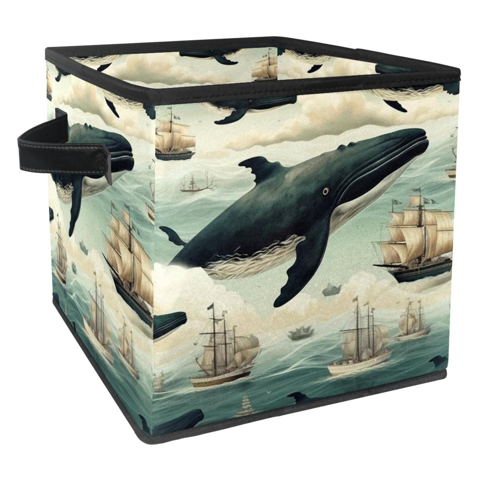 Whale Foldable Storage Cubes with Handle, 10.8
