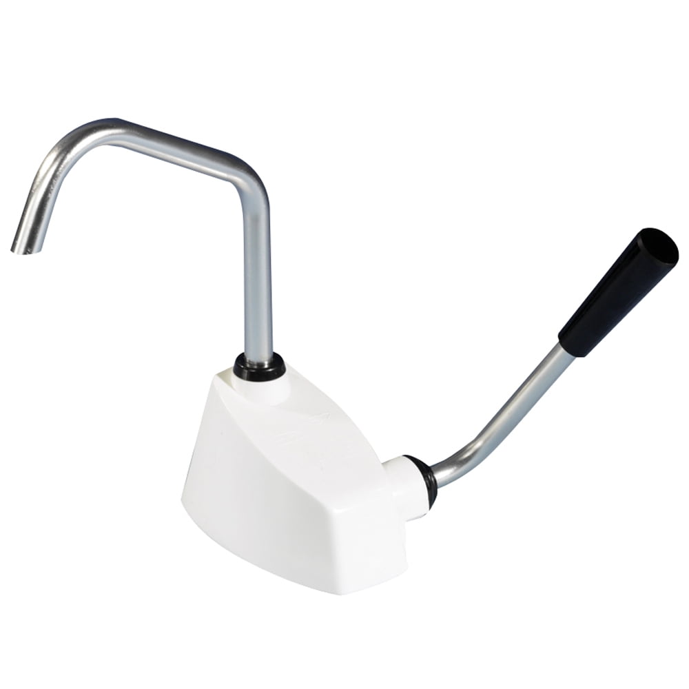 Compact White and Black Aluminum Hand-Operated Water Pump