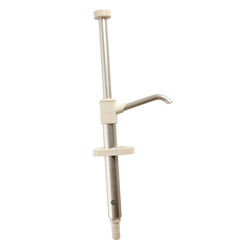 Compact White and Metallic Aluminum Hand-Operated Galley Water Pump