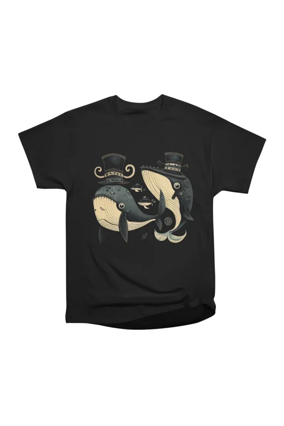 Whale Gentlemans T-Shirt Tee Gift For Him Merch For Her Apparel For Friend