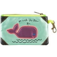 thumbnail image 1 of Whale Go With The Flow Vegan Leather ID Pouch, 1 of 1