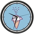 thumbnail image 1 of Whale Ice Cream  Design Wall Clock | Precision Quartz Movement | Décor For School Class Office Bedroom Decoration, 1 of 1