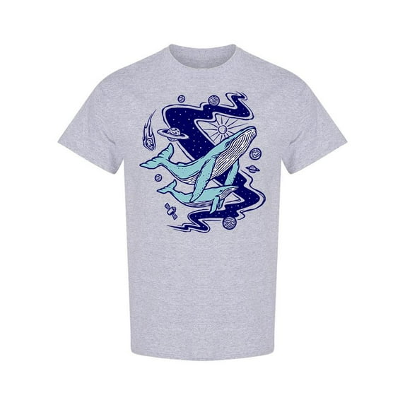 Whale In The Galaxy T-Shirt Men -Image by Shutterstock, Male 3X-Large