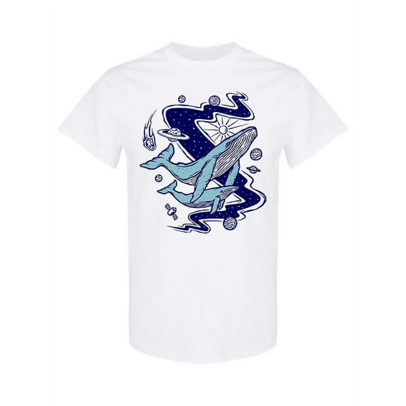 Whale In The Galaxy T-Shirt Men -Image by Shutterstock, Male Medium