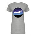 thumbnail image 1 of Whale In The Night Sky Shaped Tee Women's -Image by Shutterstock, 1 of 2