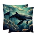 thumbnail image 1 of Whale Inserts in Sizes 16x16, 18x18, and 20x20 Inches with Unique Patterns - Set of 2 for Bed Pillows,and Chair Pillow Covers - Great for Various Occasions!, 1 of 6