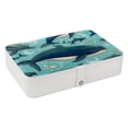 thumbnail image 1 of Whale Jewelry Organizer Travel Organizer Display Case - PU Leather with Removable Compartment, Portable, 1 of 6