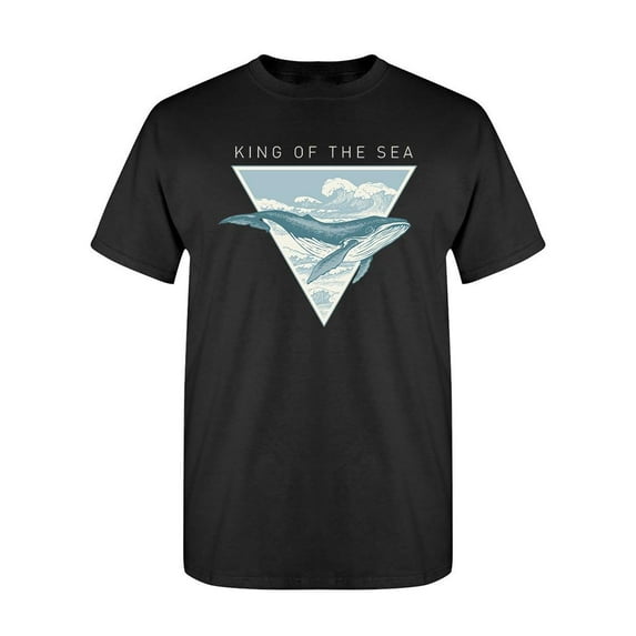 Whale King Of The Sea Design T-Shirt Men -Image by Shutterstock, Male x-Large