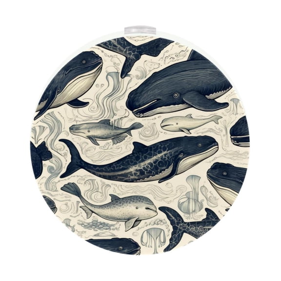 Whale LED Night Light for Bedroom, Small Wall Night Lights with Induction Light Control