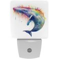 thumbnail image 1 of Whale LED Square Night Light - Small and Bright Square-shaped LED Night Light for Bedroom, Bathroom, and Hallway - Compact Plug-in Nightlight with Auto on/Off Sensor, 1 of 6