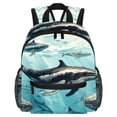 thumbnail image 1 of Whale Large Capacity Backpack with Adjustable Shoulder Strap, Printed Design, Lightweight , Shoulder Backpack Book Bag, Small Backpack Purses for Teens, 1 of 6