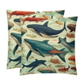 thumbnail image 1 of Whale Luxurious Velvet Throw Pillow Inserts with Unique Patterns - Set of 2 (16x16, 18x18, 20x20 Inches) for Bed, Chair Pillow Covers for Any Occasion, 1 of 6