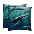 thumbnail image 1 of Whale Luxurious Velvet Throw Pillow Inserts with Unique Patterns - Set of 2 (16x16, 18x18, 20x20 Inches) for Bed, Chair Pillow Covers for Any Occasion, 1 of 6