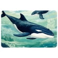 thumbnail image 1 of Whale Machine Washable Non-Slip Polyester Floor Mat Door Mat Kitchen Mat, 1 of 6