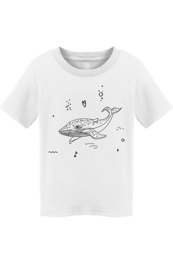 Whale Mammal Design T-Shirt Toddler -Image by Shutterstock, 3 Toddler