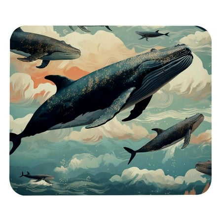 Whale Mouse Pad, Smooth Mouse Mat, Computer Mouse-pad for Wireless Mouse